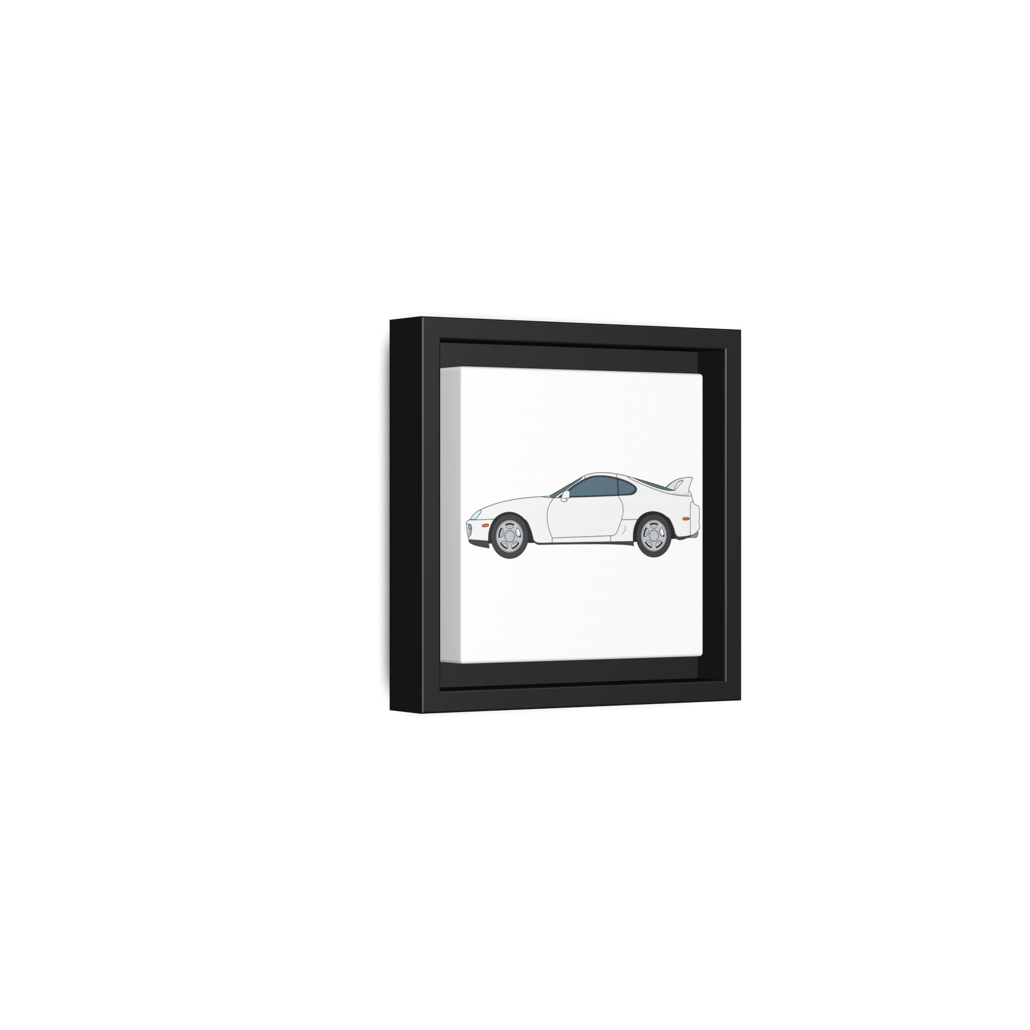 Toyota Supra MK4 Super White ll Art Print — Framed Matte Canvas Wall Decor