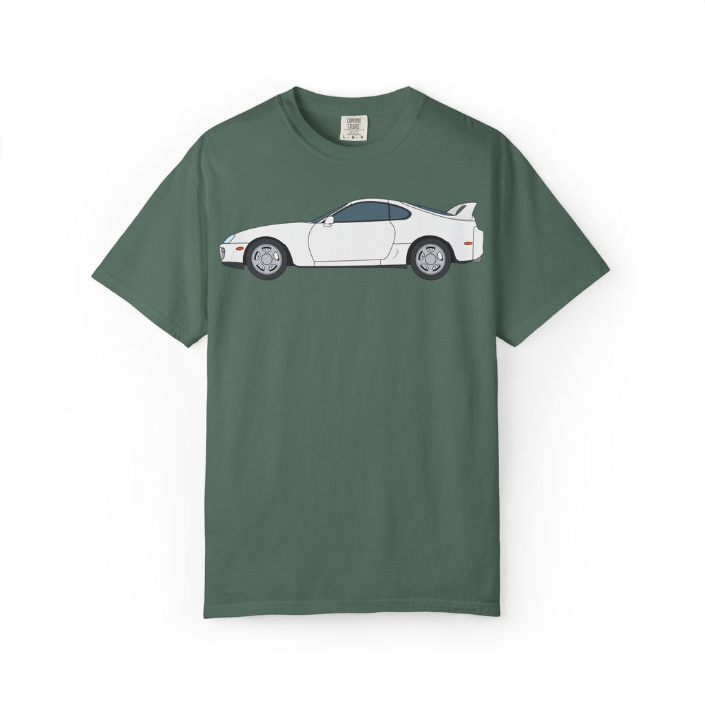 Toyota Supra MK4 Super White ll  — T-Shirt — Retro Car Graphic Tee