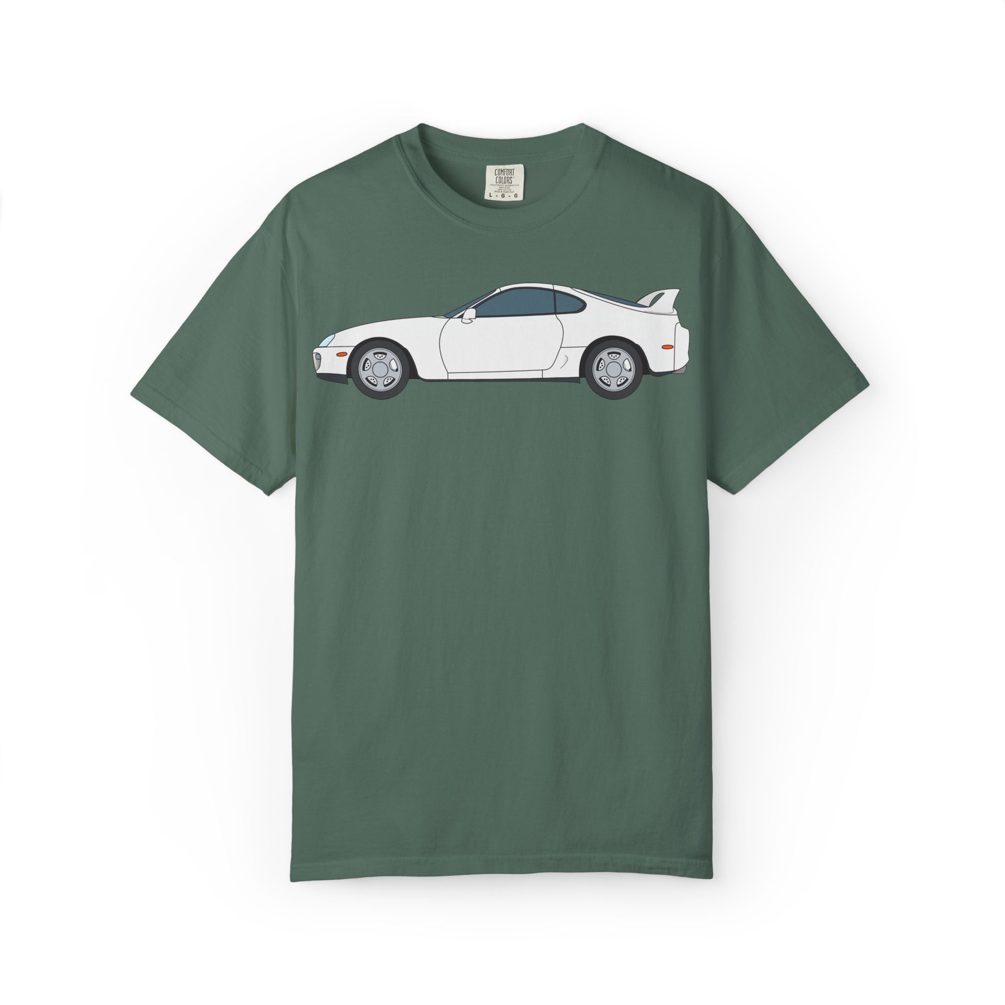 Toyota Supra MK4 Super White ll  — T-Shirt — Retro Car Graphic Tee
