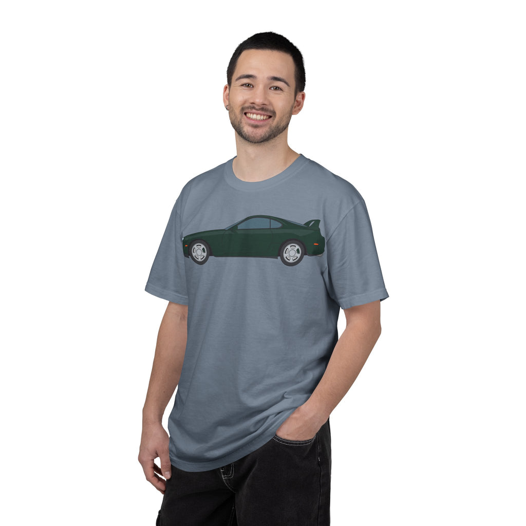 Toyota Supra MK4 Dark Green Mica  — T-Shirt — Retro Car Graphic Tee