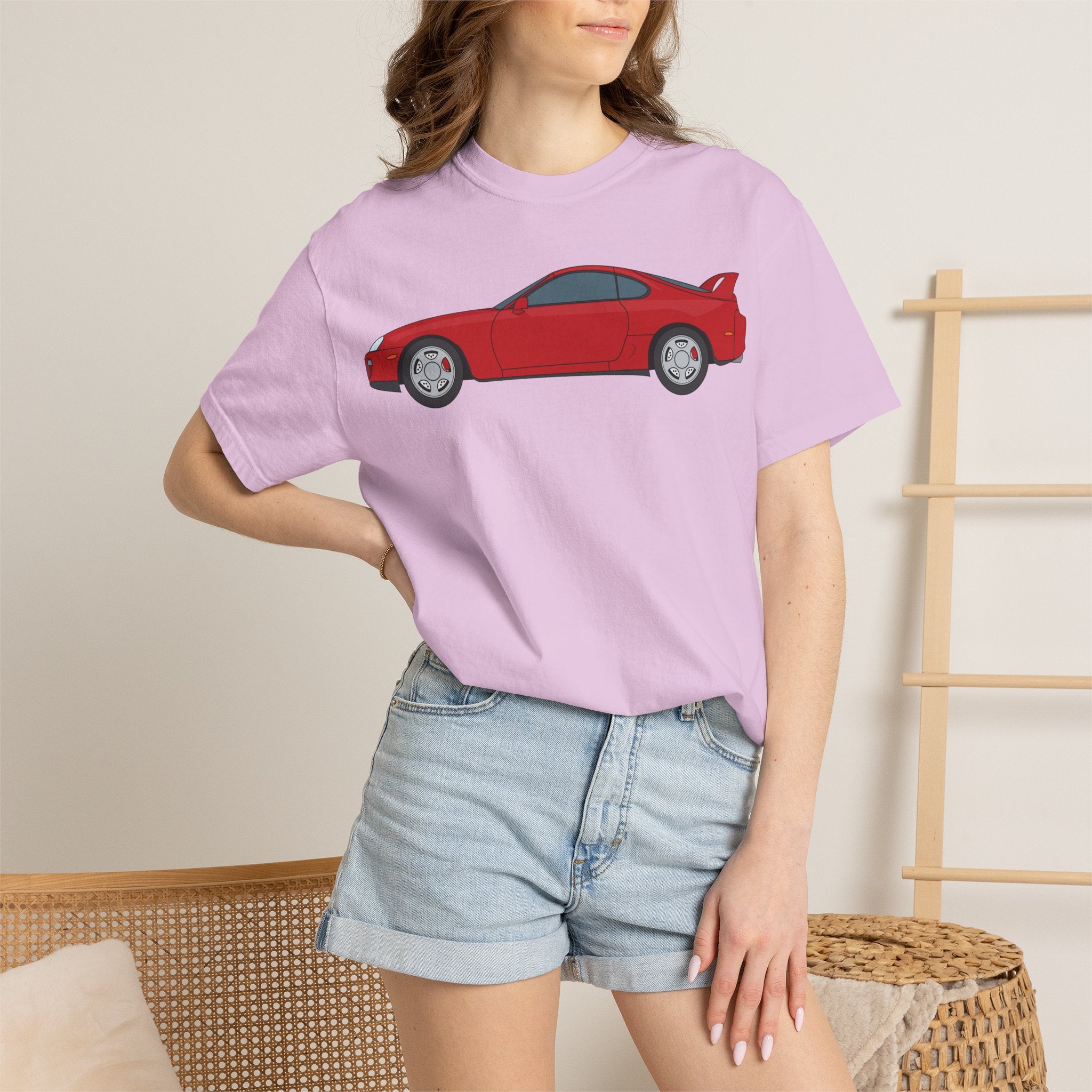 Toyota Supra MK4 Super Red ll  — T-Shirt — Retro Car Graphic Tee