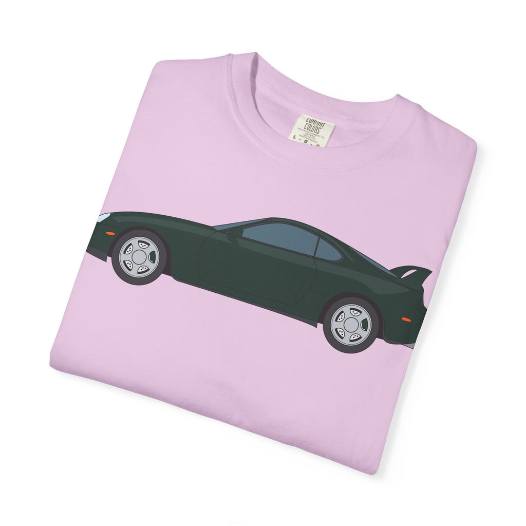 Toyota Supra MK4 Dark Green Mica  — T-Shirt — Retro Car Graphic Tee