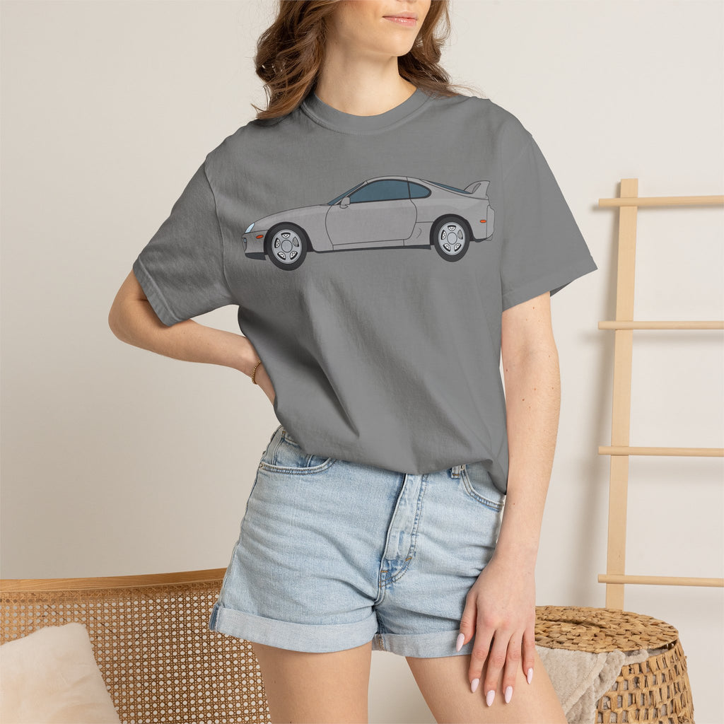Toyota Supra MK4 Silver Metallic  — T-Shirt — Retro Car Graphic Tee
