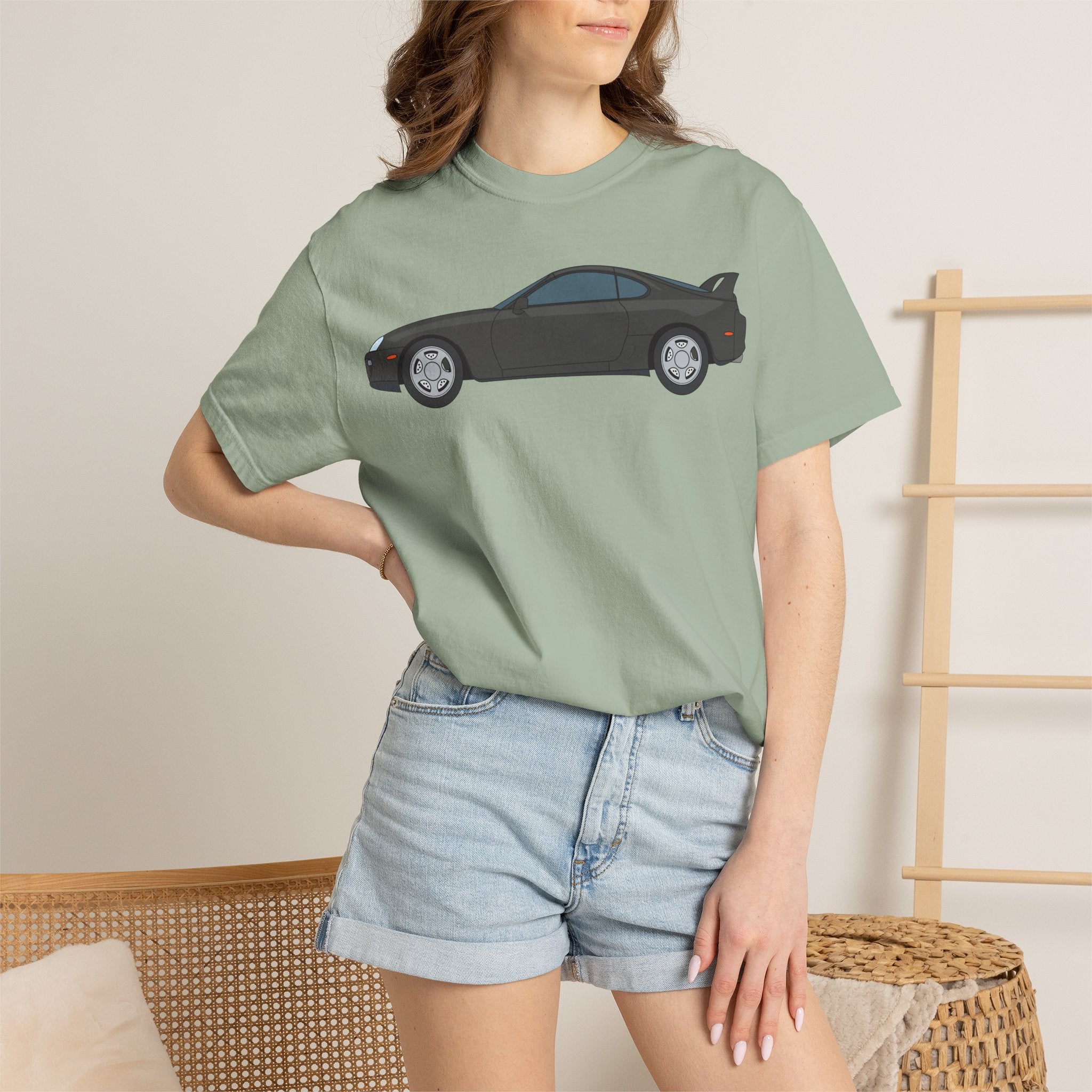 Toyota Supra MK4 Anthracite  — T-Shirt — Retro Car Graphic Tee