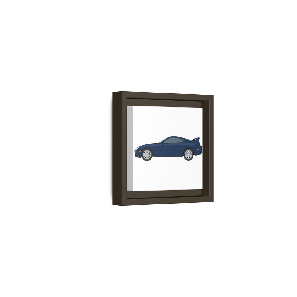 Toyota Supra MK4 Royal Sapphire Art Print — Framed Matte Canvas Wall Decor