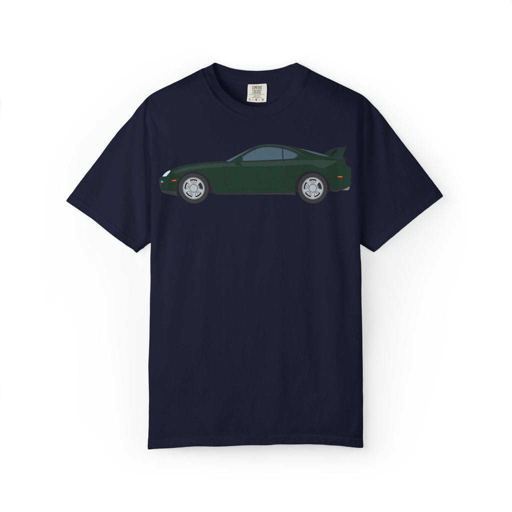 Toyota Supra MK4 Dark Green Mica  — T-Shirt — Retro Car Graphic Tee