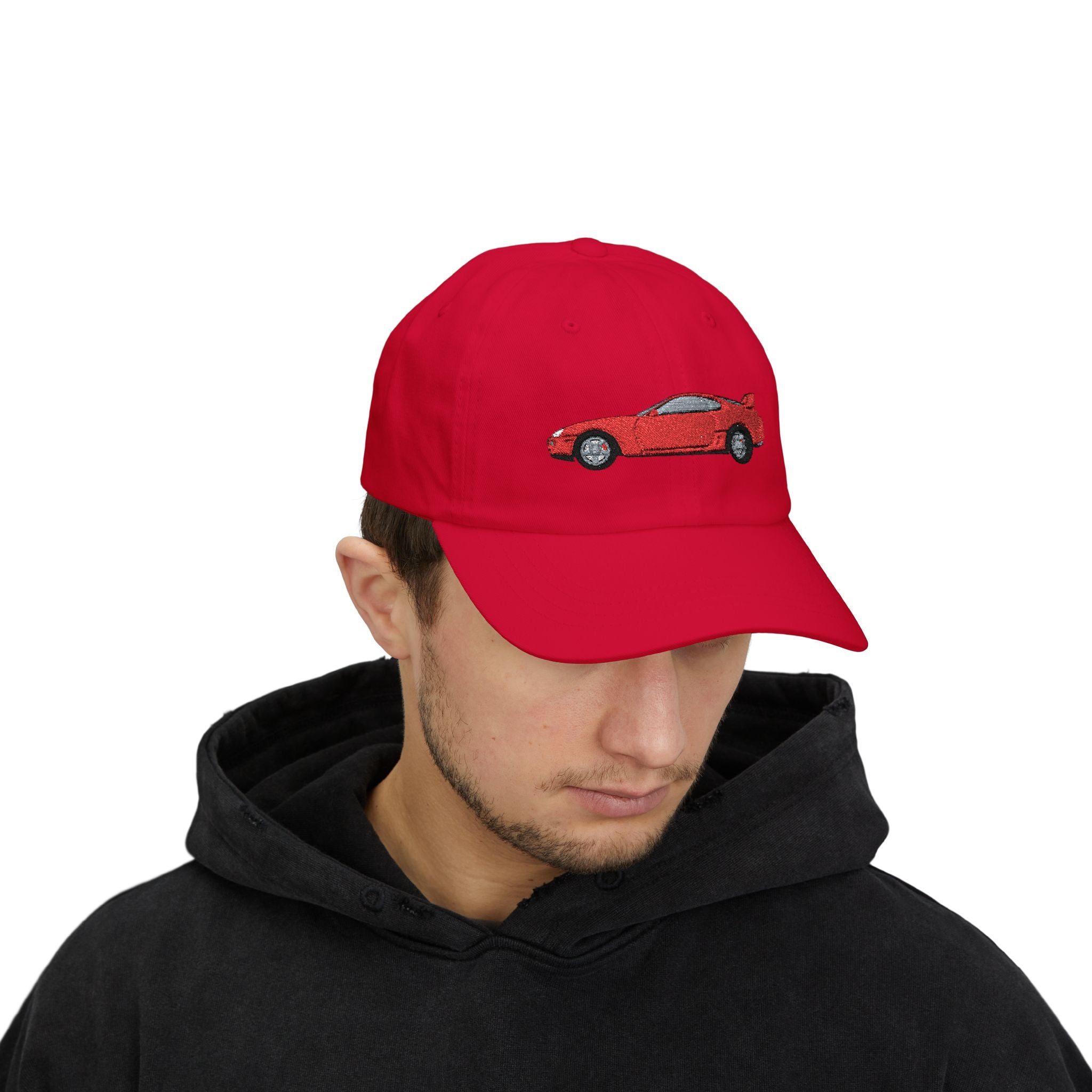 Toyota Supra MK4 Super Red ll — Car Baseball Hat — Caps