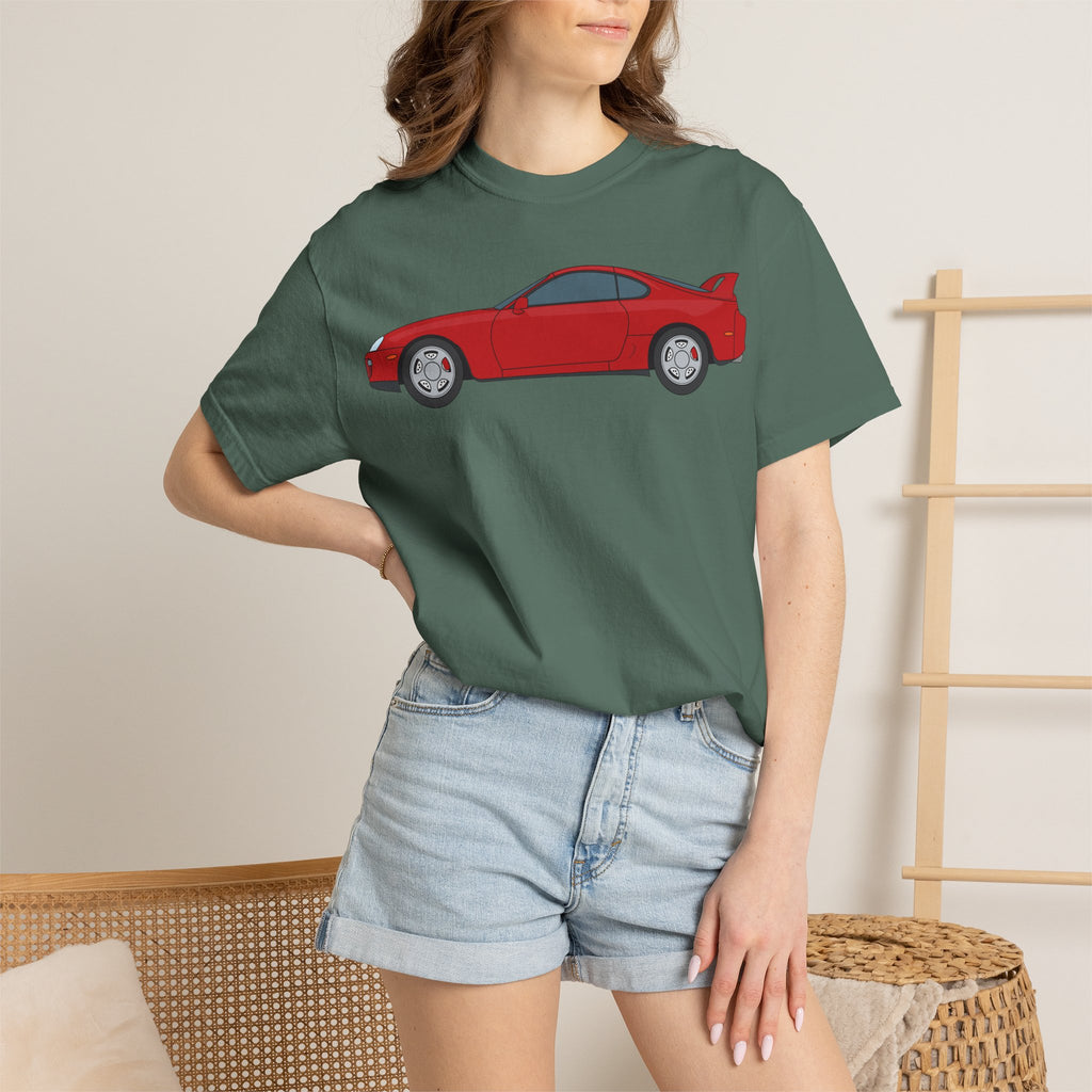 Toyota Supra MK4 Super Red ll  — T-Shirt — Retro Car Graphic Tee