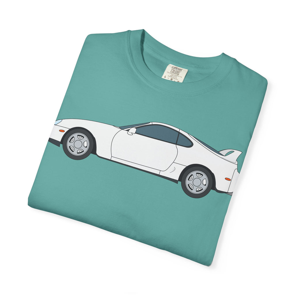 Toyota Supra MK4 Super White ll  — T-Shirt — Retro Car Graphic Tee