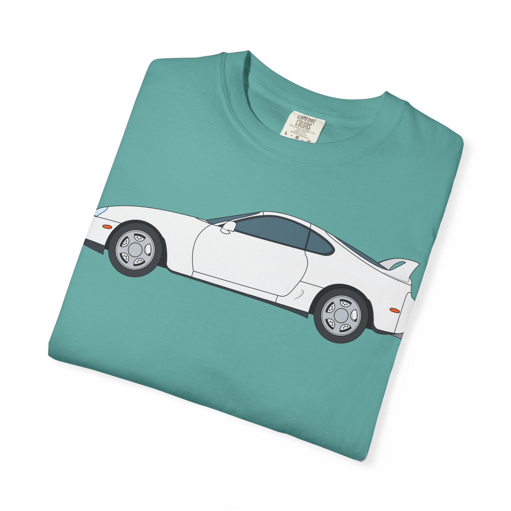 Toyota Supra MK4 Super White ll  — T-Shirt — Retro Car Graphic Tee