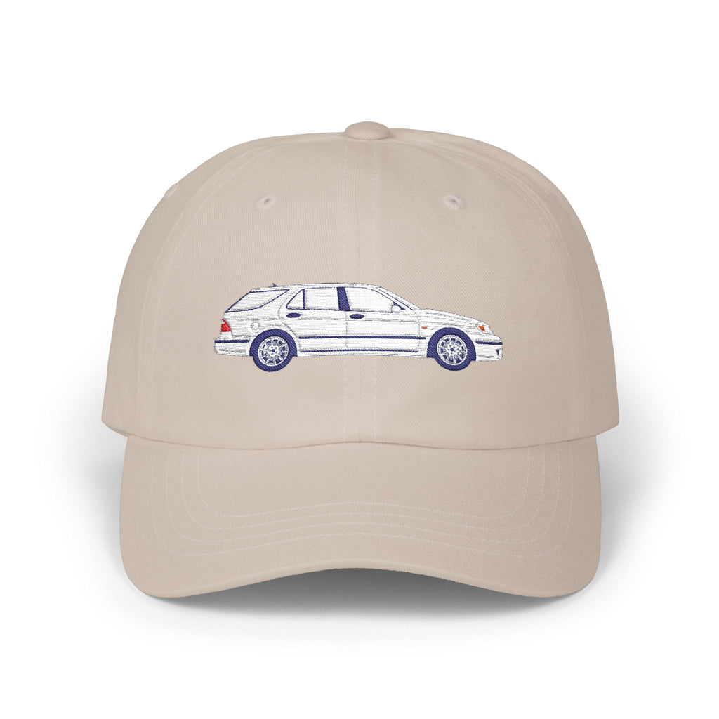 Saab 9-5 OG Aero Wagon Artic White — Car Baseball Hat — Caps