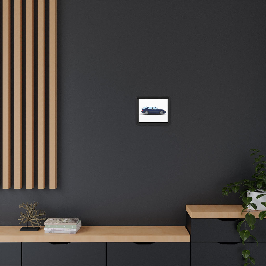 Saab 9-5 OG Aero Wagon Midnight Blue Art Print — Framed Matte Canvas Wall Decor
