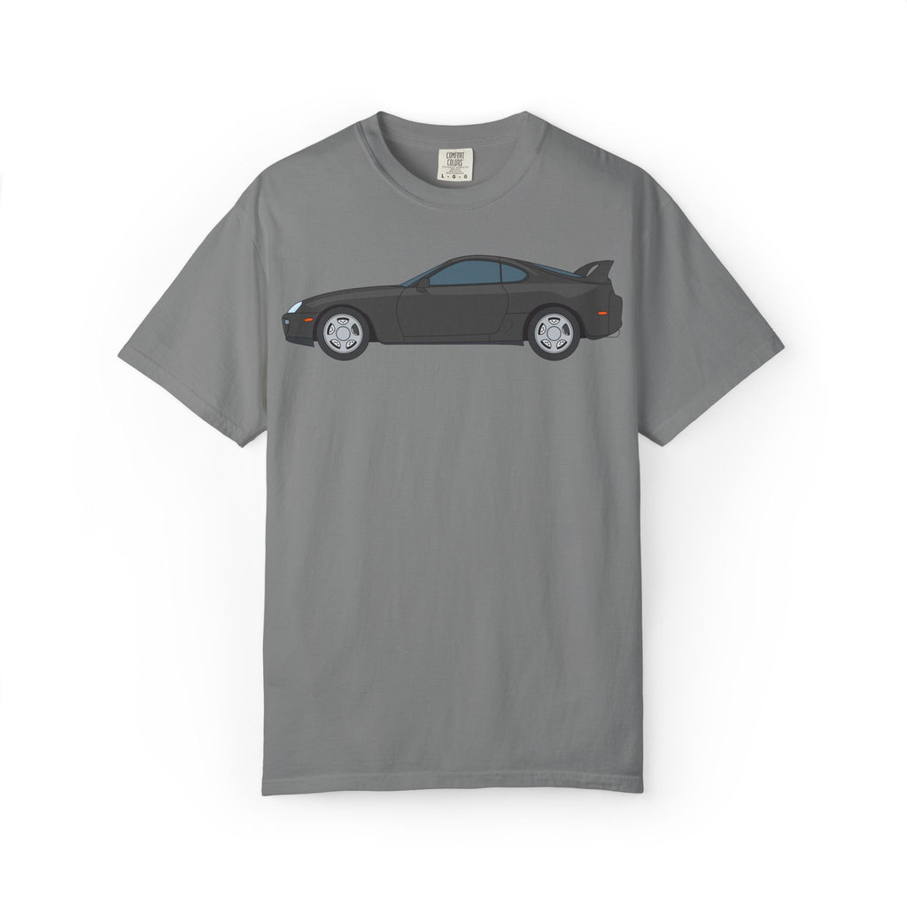 Toyota Supra MK4 Anthracite  — T-Shirt — Retro Car Graphic Tee