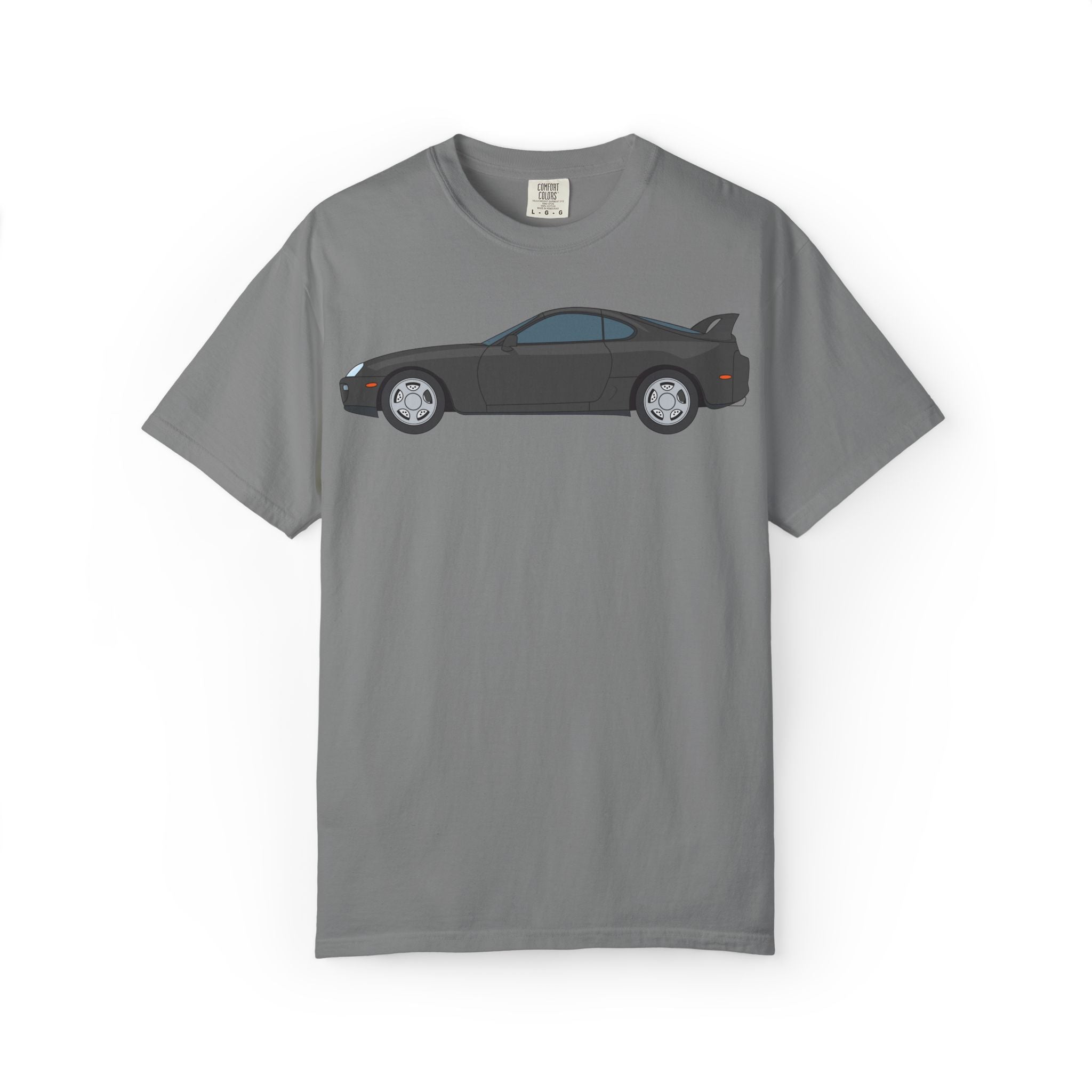 Toyota Supra MK4 Anthracite  — T-Shirt — Retro Car Graphic Tee