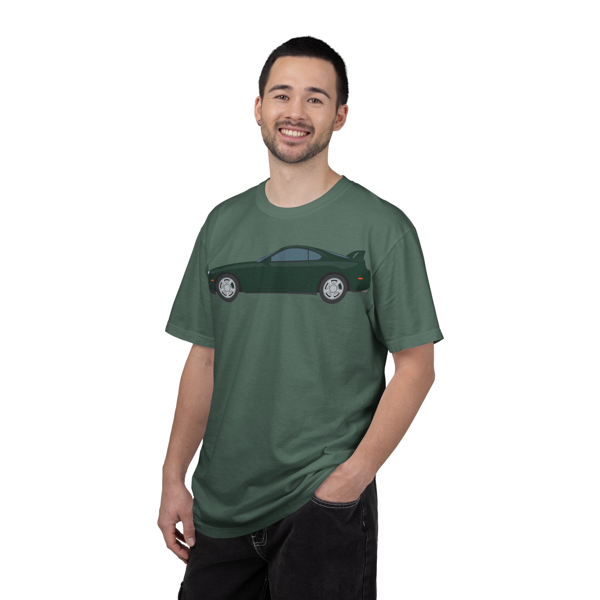 Toyota Supra MK4 Dark Green Mica  — T-Shirt — Retro Car Graphic Tee