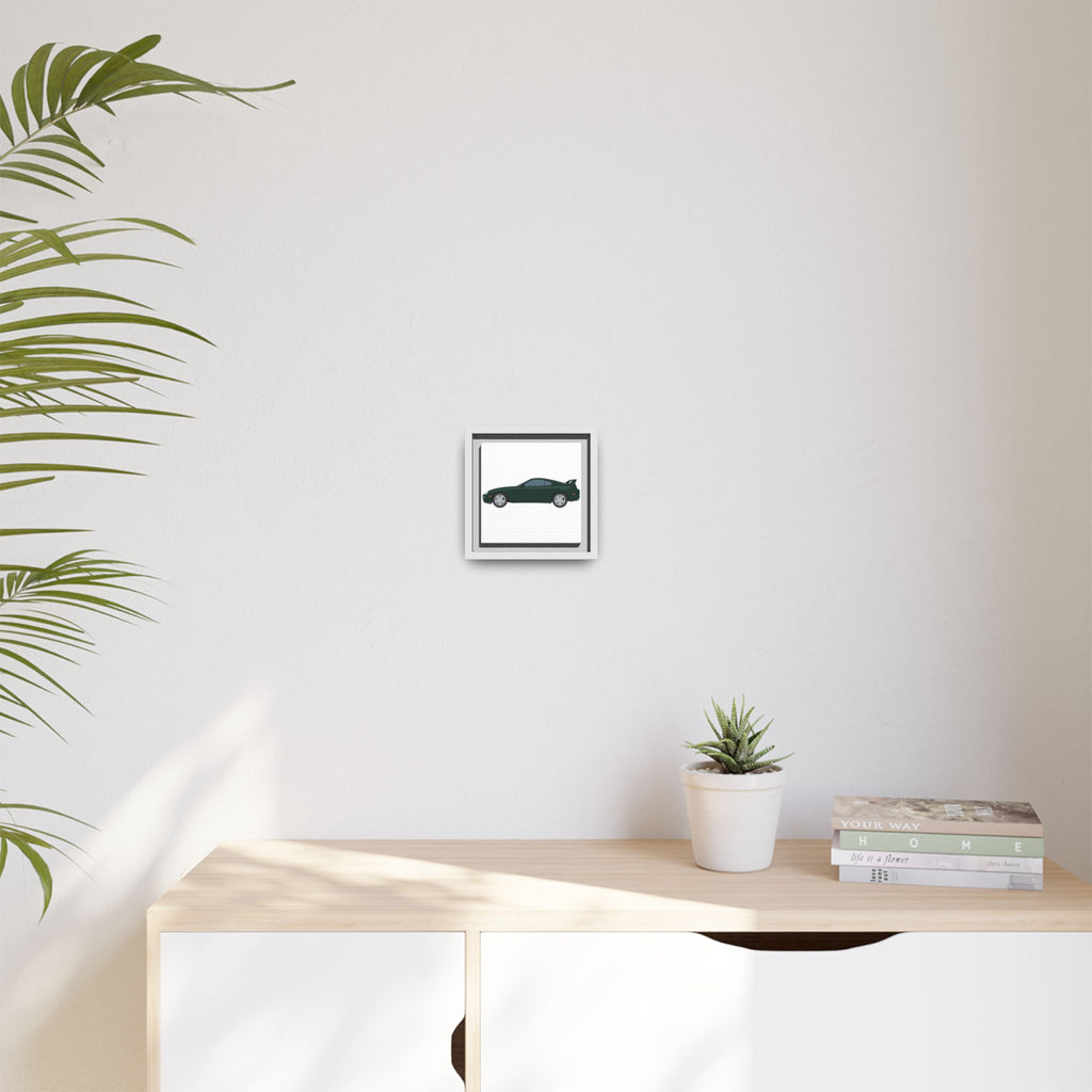 Toyota Supra MK4 Dark Green Mica Art Print — Framed Matte Canvas Wall Decor