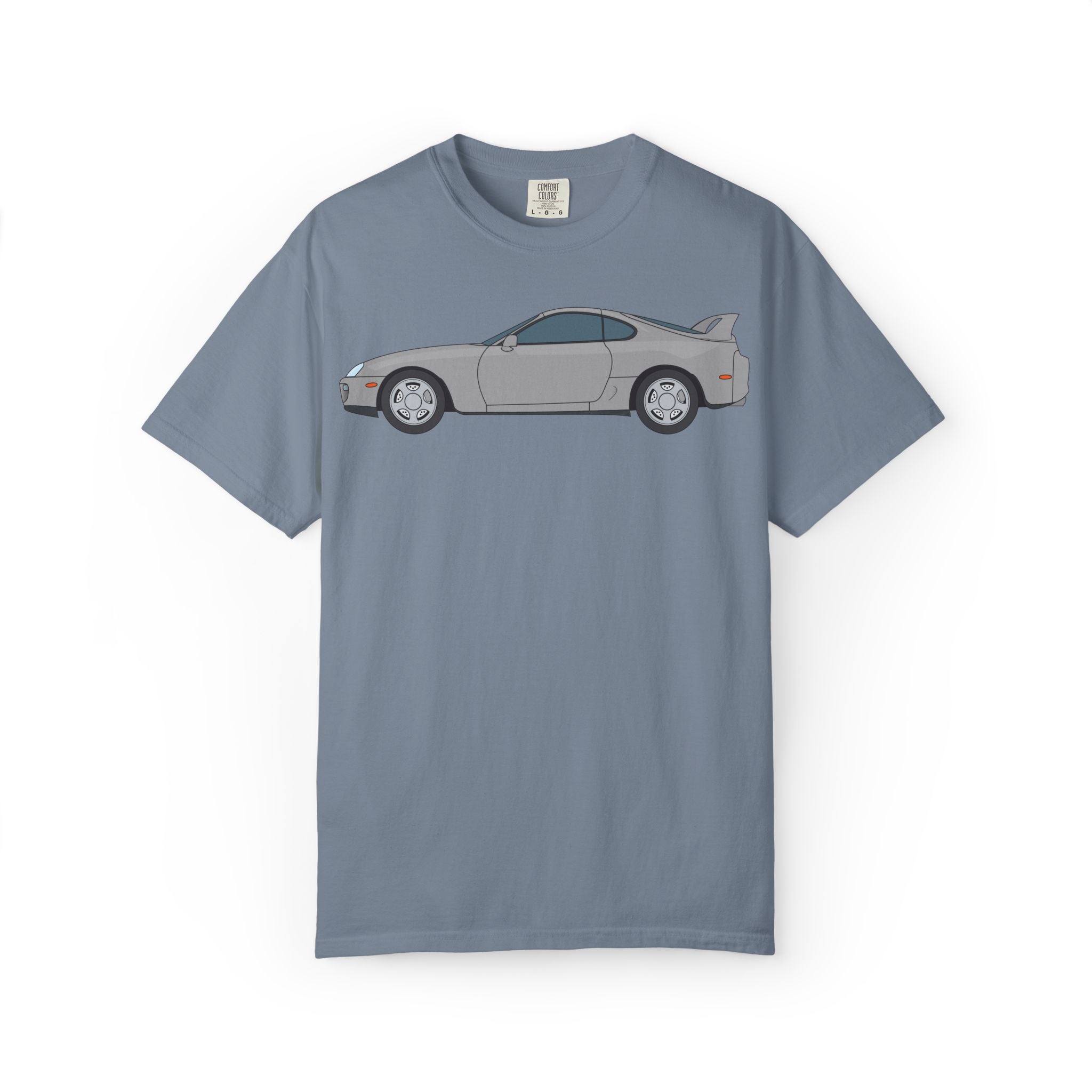Toyota Supra MK4 Silver Metallic  — T-Shirt — Retro Car Graphic Tee