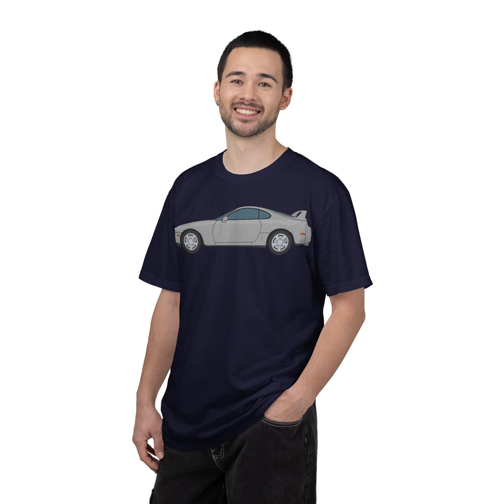 Toyota Supra MK4 Silver Metallic  — T-Shirt — Retro Car Graphic Tee
