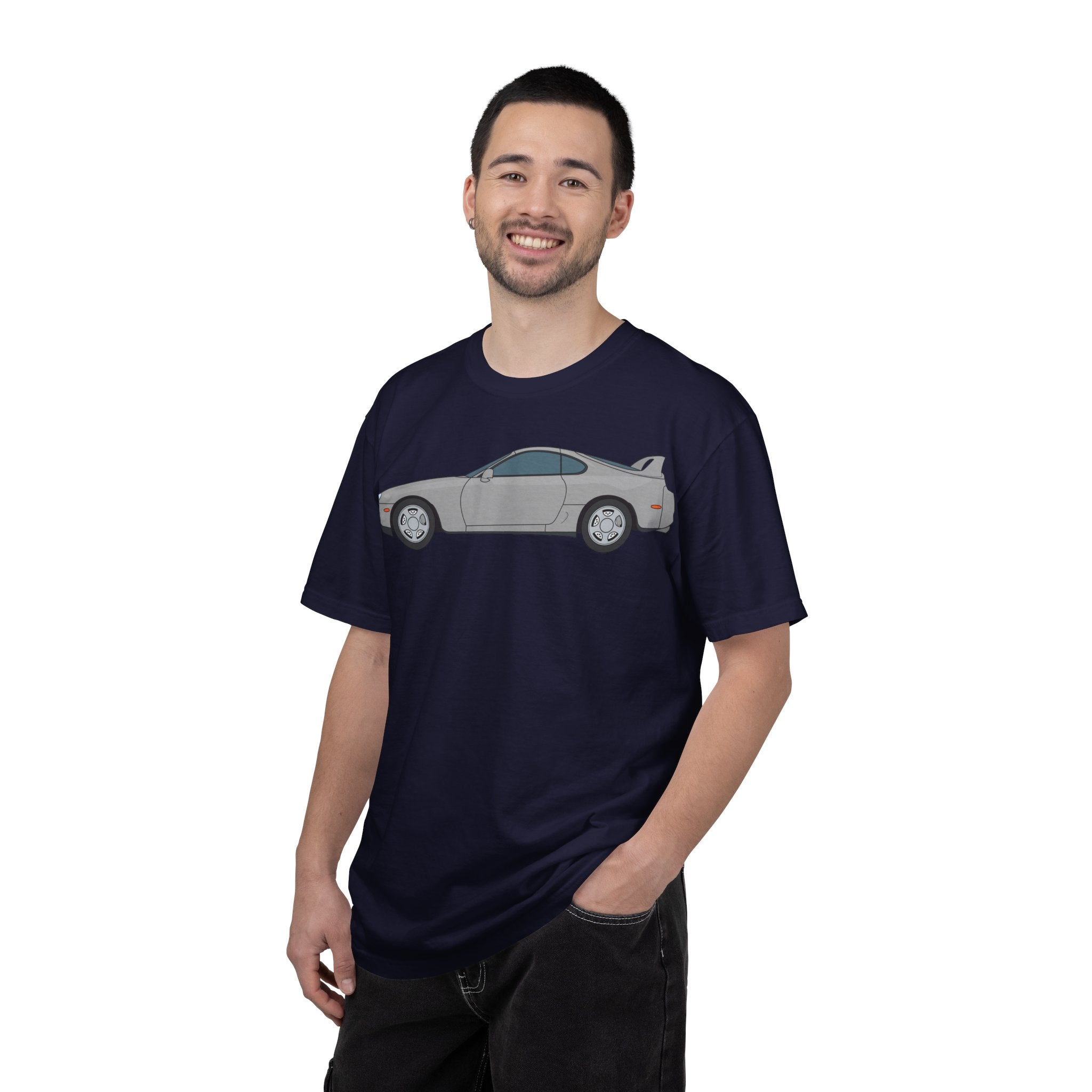 Toyota Supra MK4 Silver Metallic  — T-Shirt — Retro Car Graphic Tee