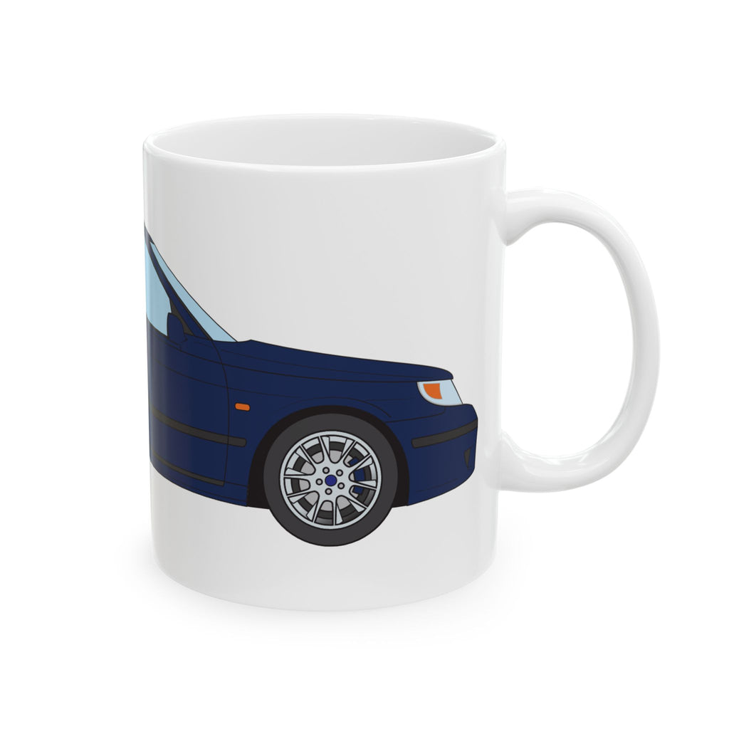 Saab 9-5 OG Aero Wagon Midnight Blue — Ceramic Mug — Coffee Cup (11oz & 15oz)