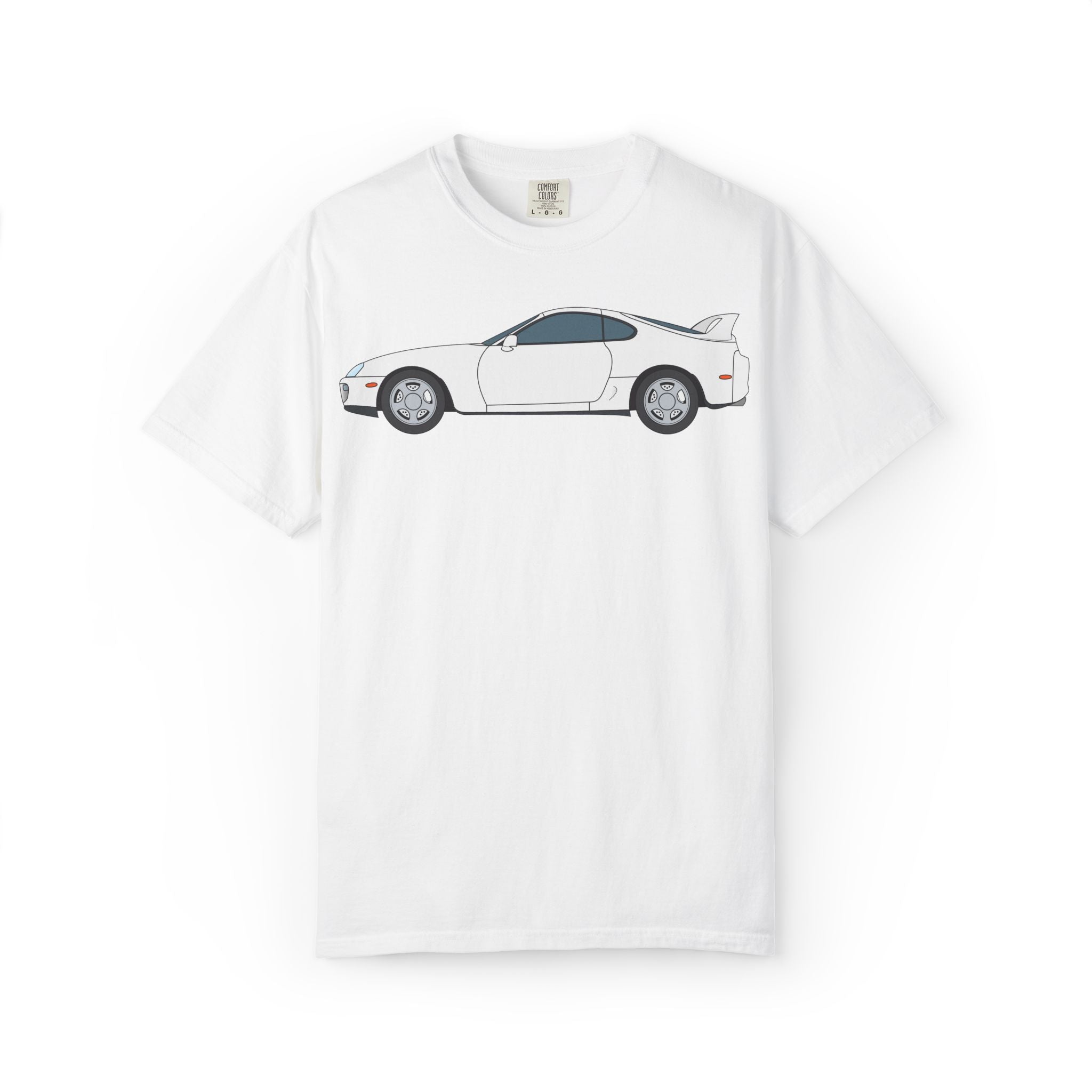 Toyota Supra MK4 Super White ll  — T-Shirt — Retro Car Graphic Tee