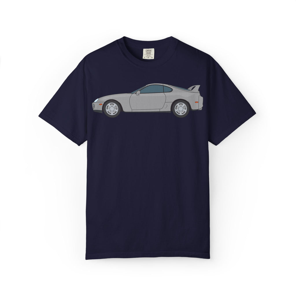 Toyota Supra MK4 Silver Metallic  — T-Shirt — Retro Car Graphic Tee