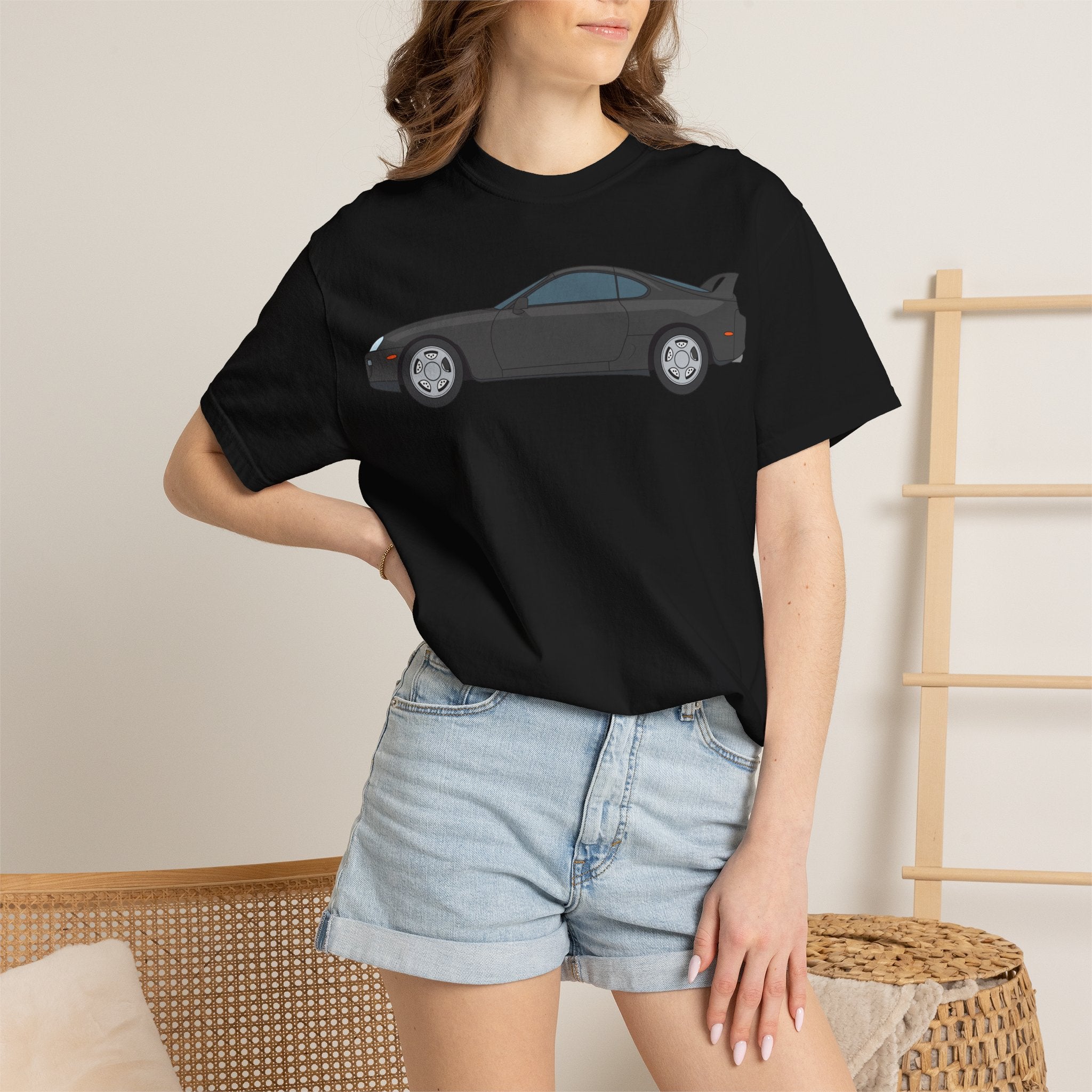 Toyota Supra MK4 Anthracite  — T-Shirt — Retro Car Graphic Tee