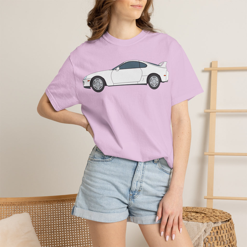 Toyota Supra MK4 Super White ll  — T-Shirt — Retro Car Graphic Tee