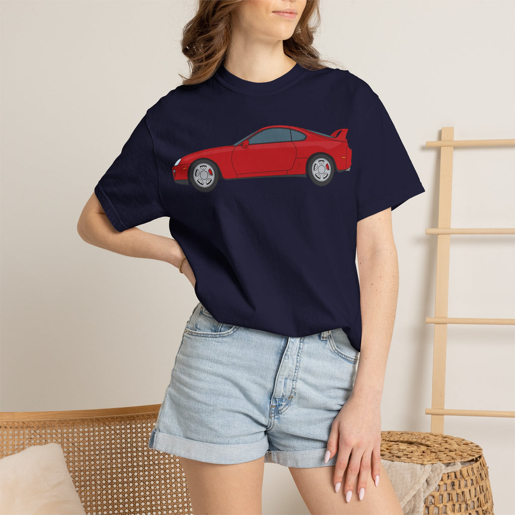 Toyota Supra MK4 Super Red ll  — T-Shirt — Retro Car Graphic Tee