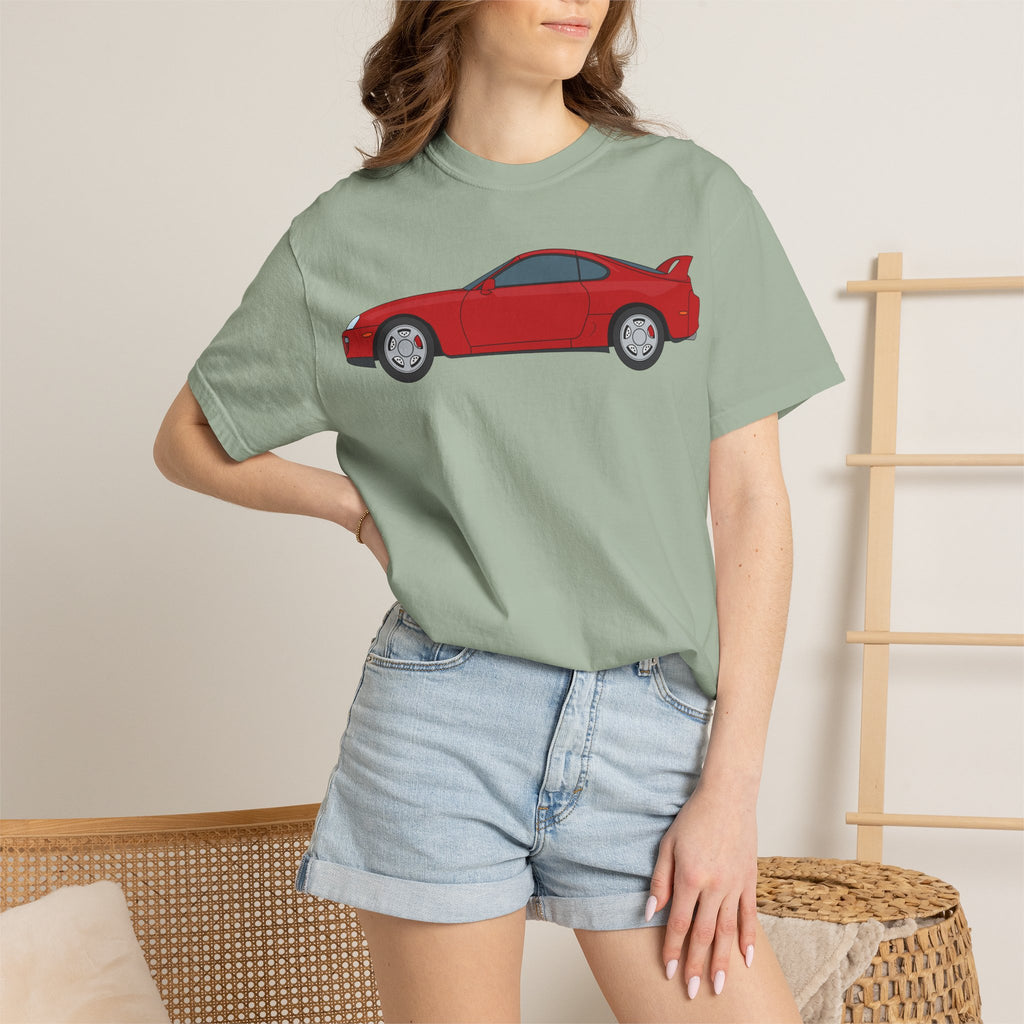 Toyota Supra MK4 Super Red ll  — T-Shirt — Retro Car Graphic Tee