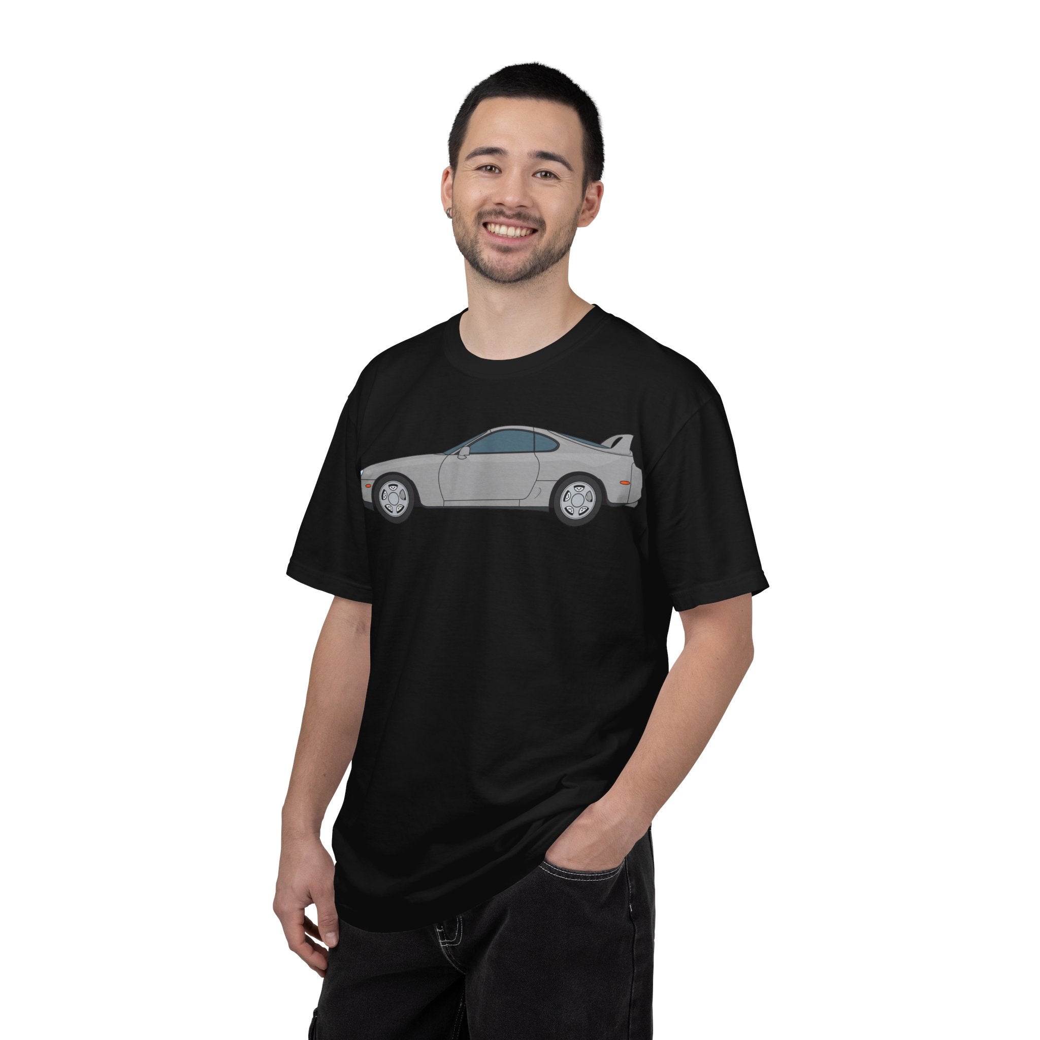 Toyota Supra MK4 Silver Metallic  — T-Shirt — Retro Car Graphic Tee