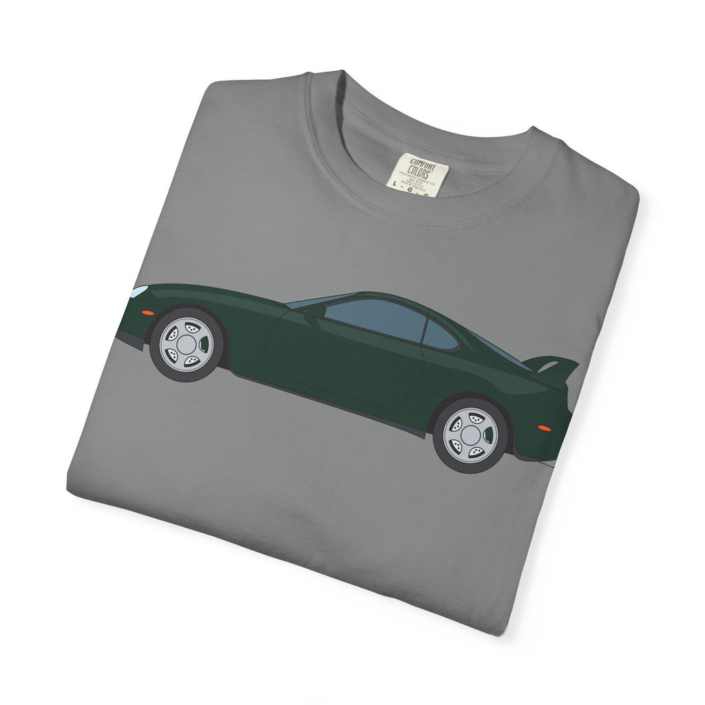 Toyota Supra MK4 Dark Green Mica  — T-Shirt — Retro Car Graphic Tee