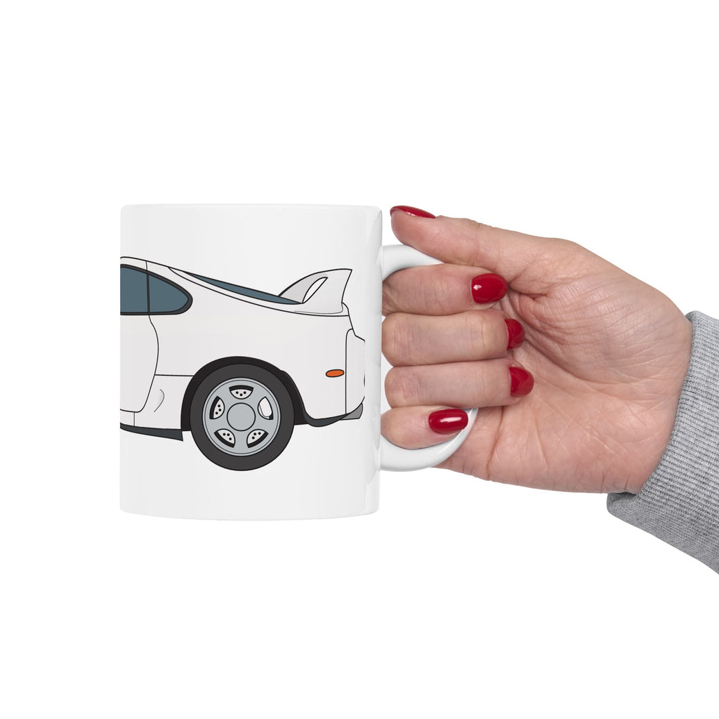 Toyota Supra MK4 Super White ll — Ceramic Mug — Coffee Cup (11oz & 15oz)