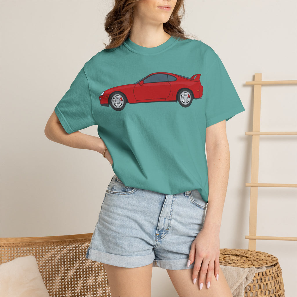 Toyota Supra MK4 Super Red ll  — T-Shirt — Retro Car Graphic Tee