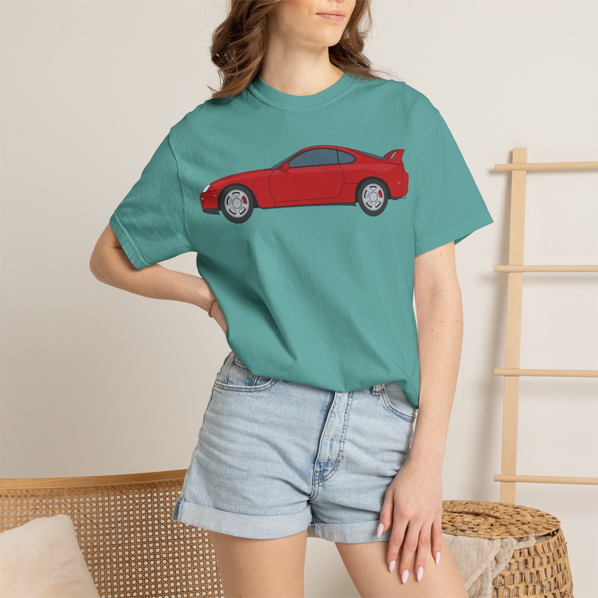 Toyota Supra MK4 Super Red ll  — T-Shirt — Retro Car Graphic Tee