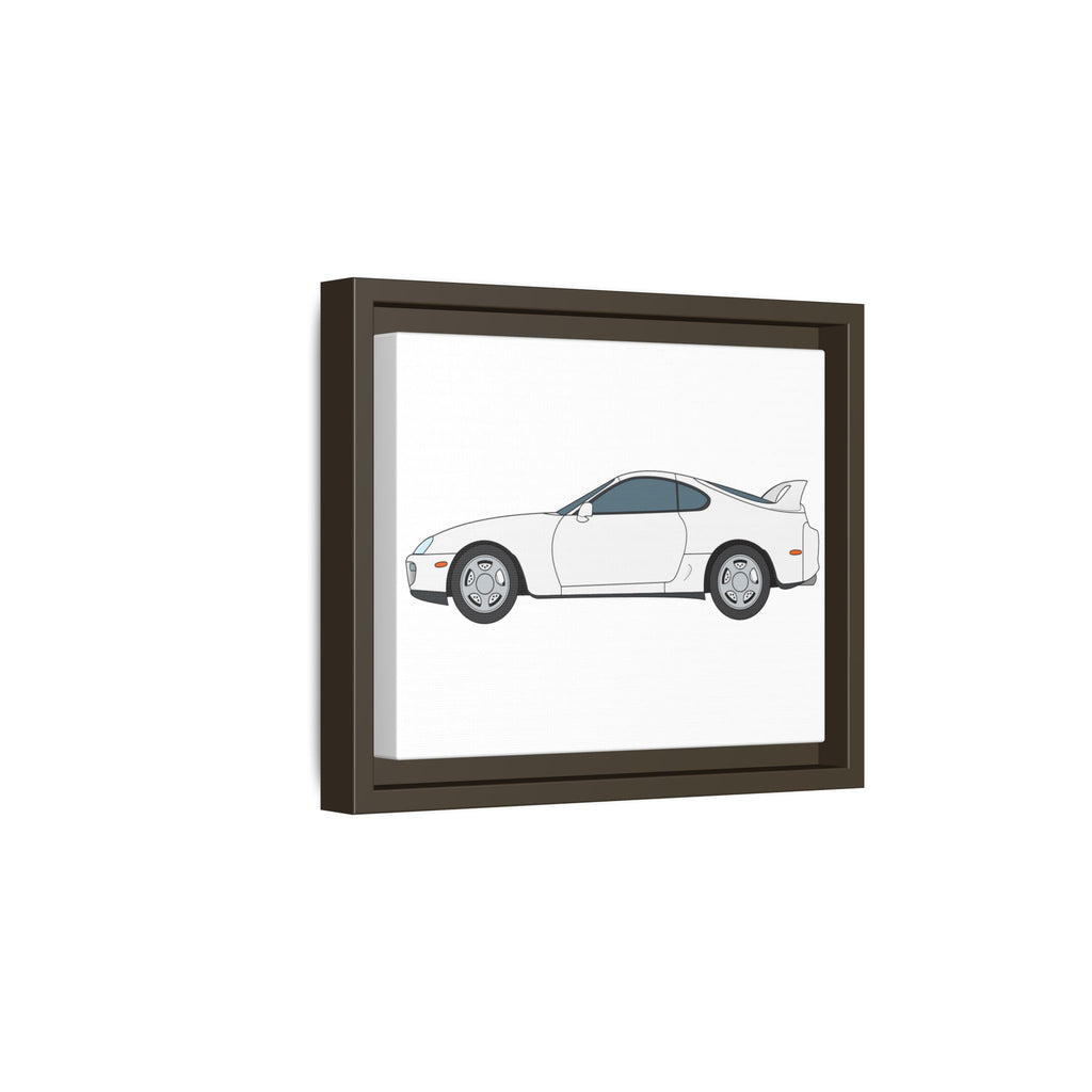 Toyota Supra MK4 Super White ll Art Print — Framed Matte Canvas Wall Decor
