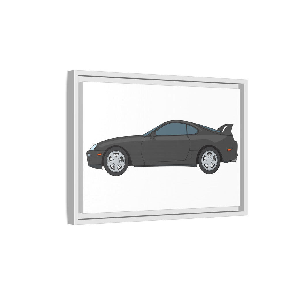Toyota Supra MK4 Anthracite Art Print — Framed Matte Canvas Wall Decor