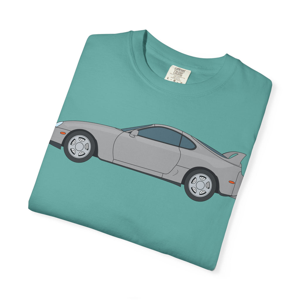 Toyota Supra MK4 Silver Metallic  — T-Shirt — Retro Car Graphic Tee