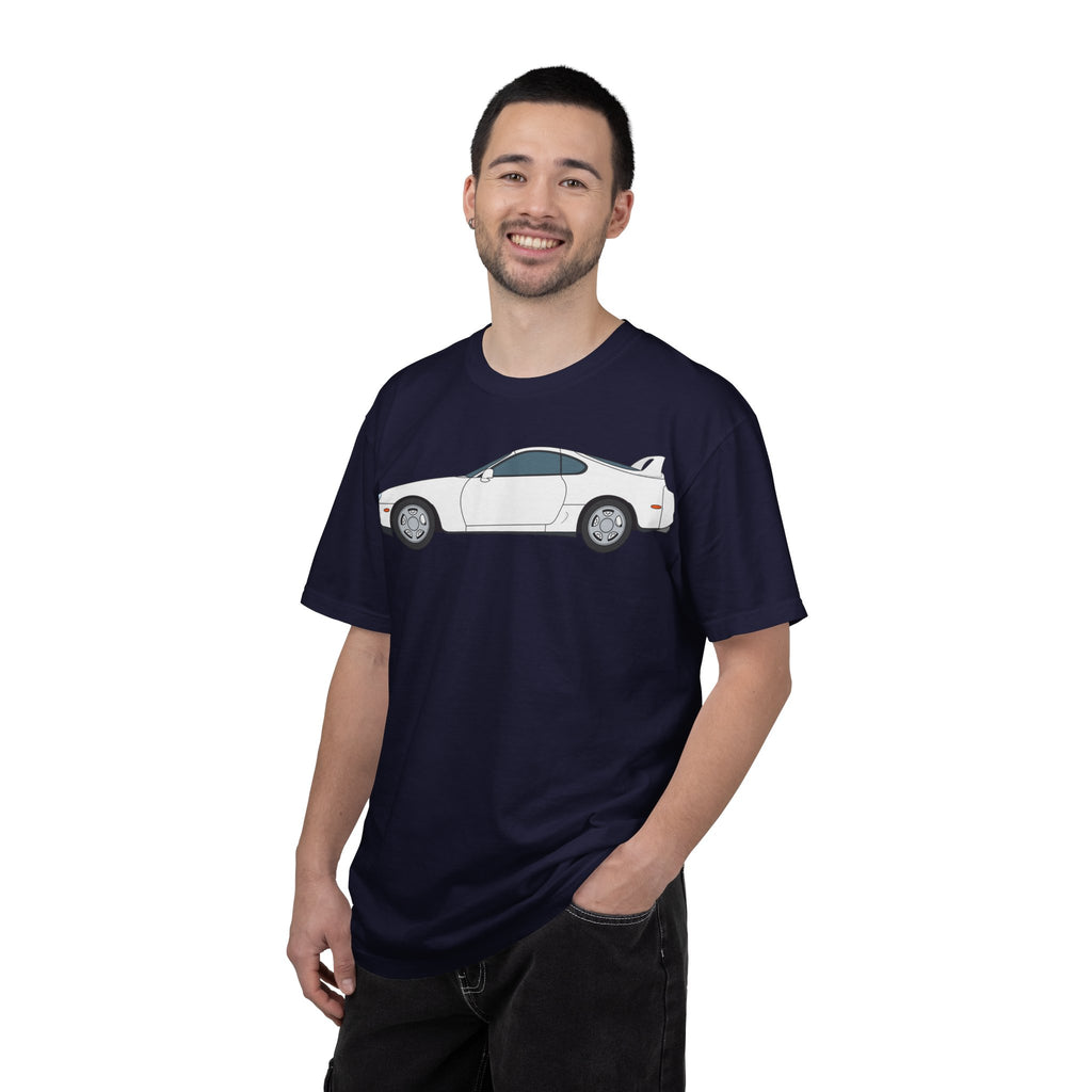 Toyota Supra MK4 Super White ll  — T-Shirt — Retro Car Graphic Tee