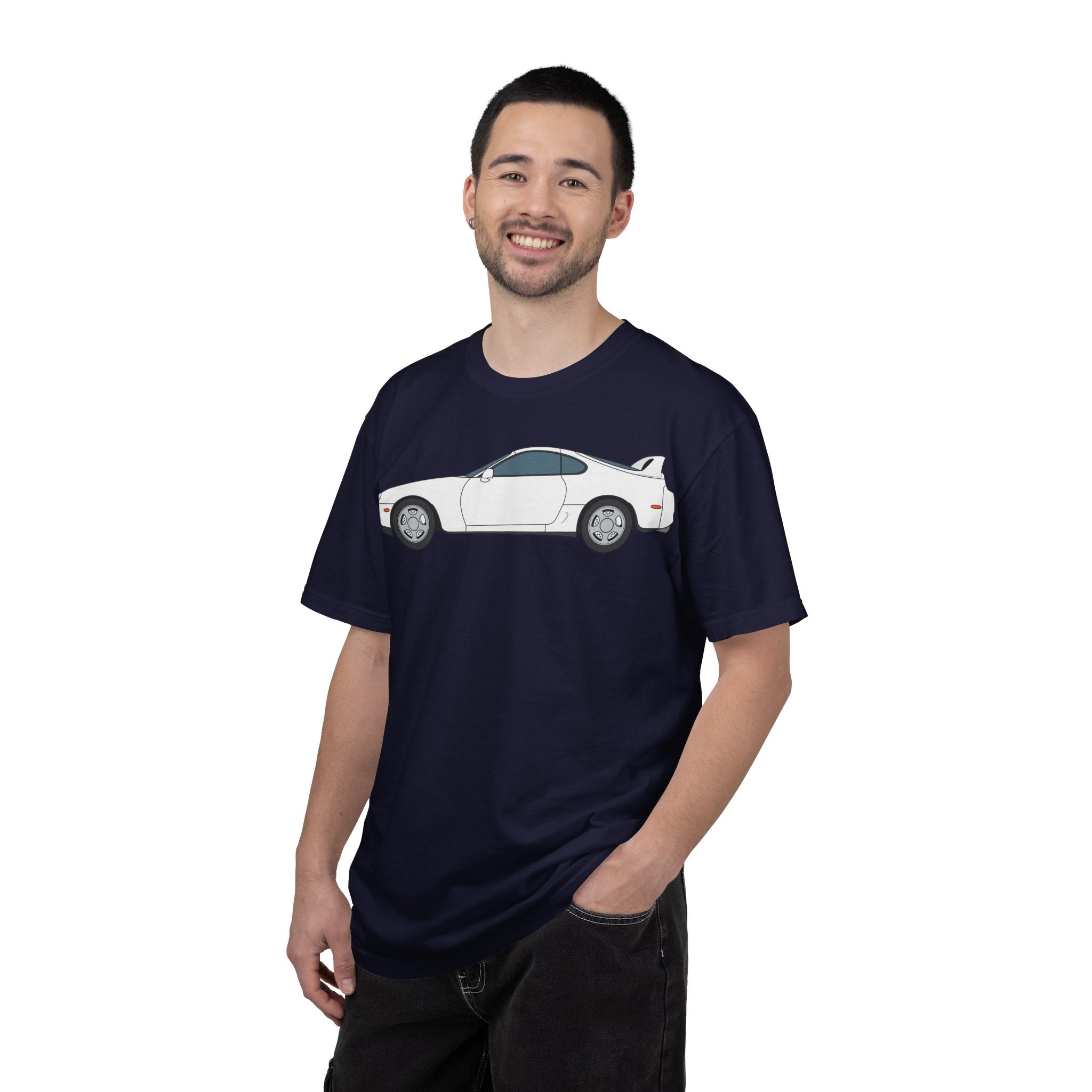 Toyota Supra MK4 Super White ll  — T-Shirt — Retro Car Graphic Tee