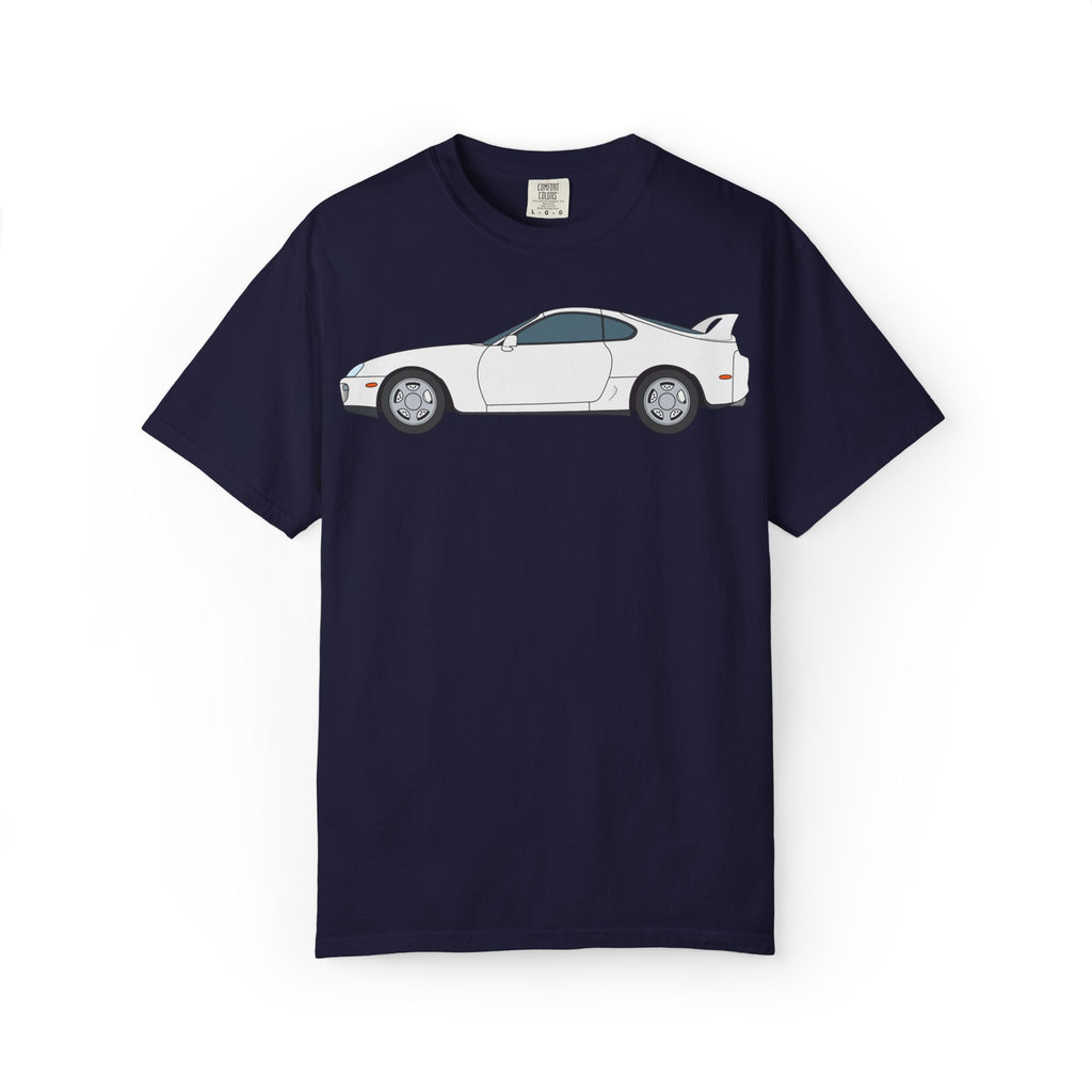 Toyota Supra MK4 Super White ll  — T-Shirt — Retro Car Graphic Tee