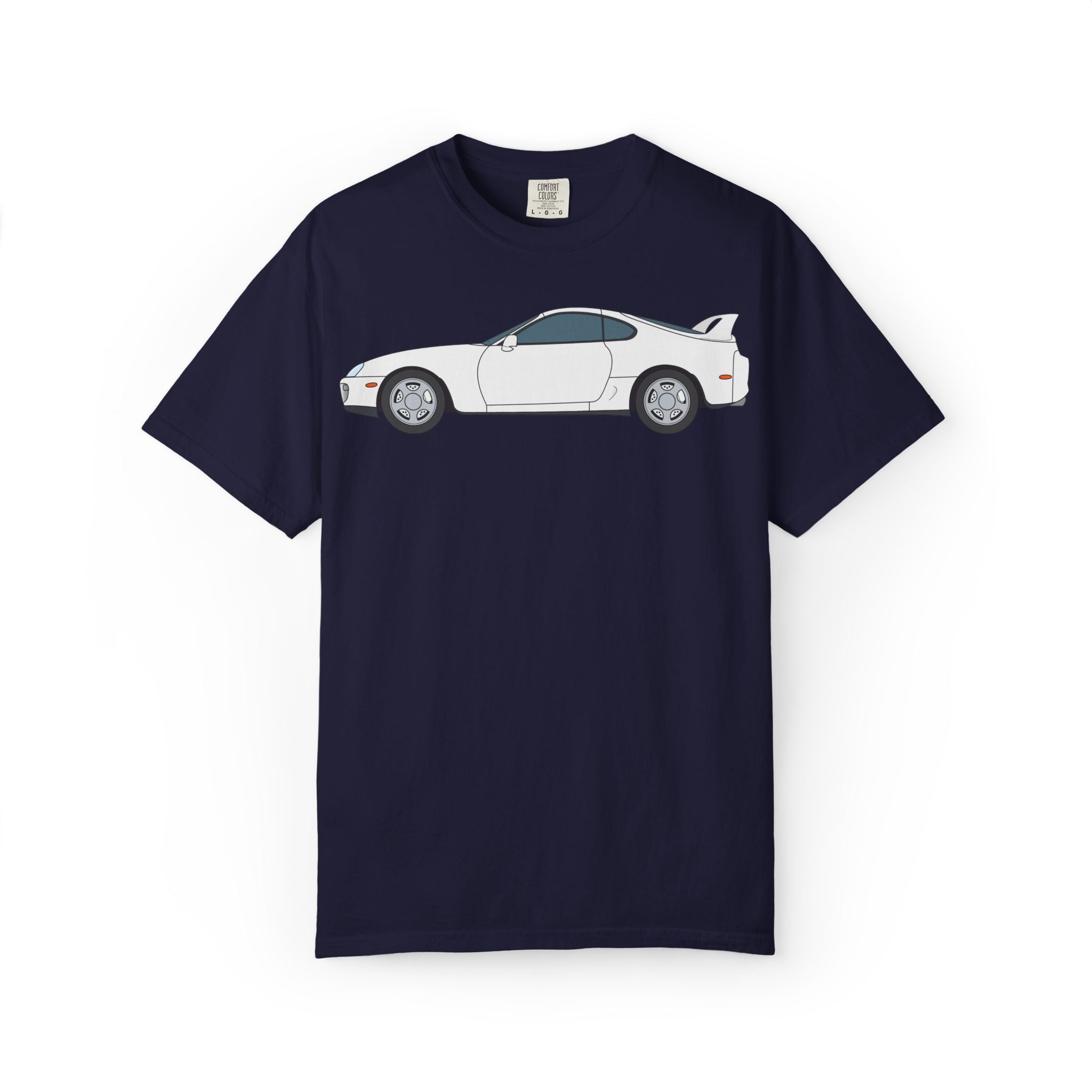 Toyota Supra MK4 Super White ll  — T-Shirt — Retro Car Graphic Tee