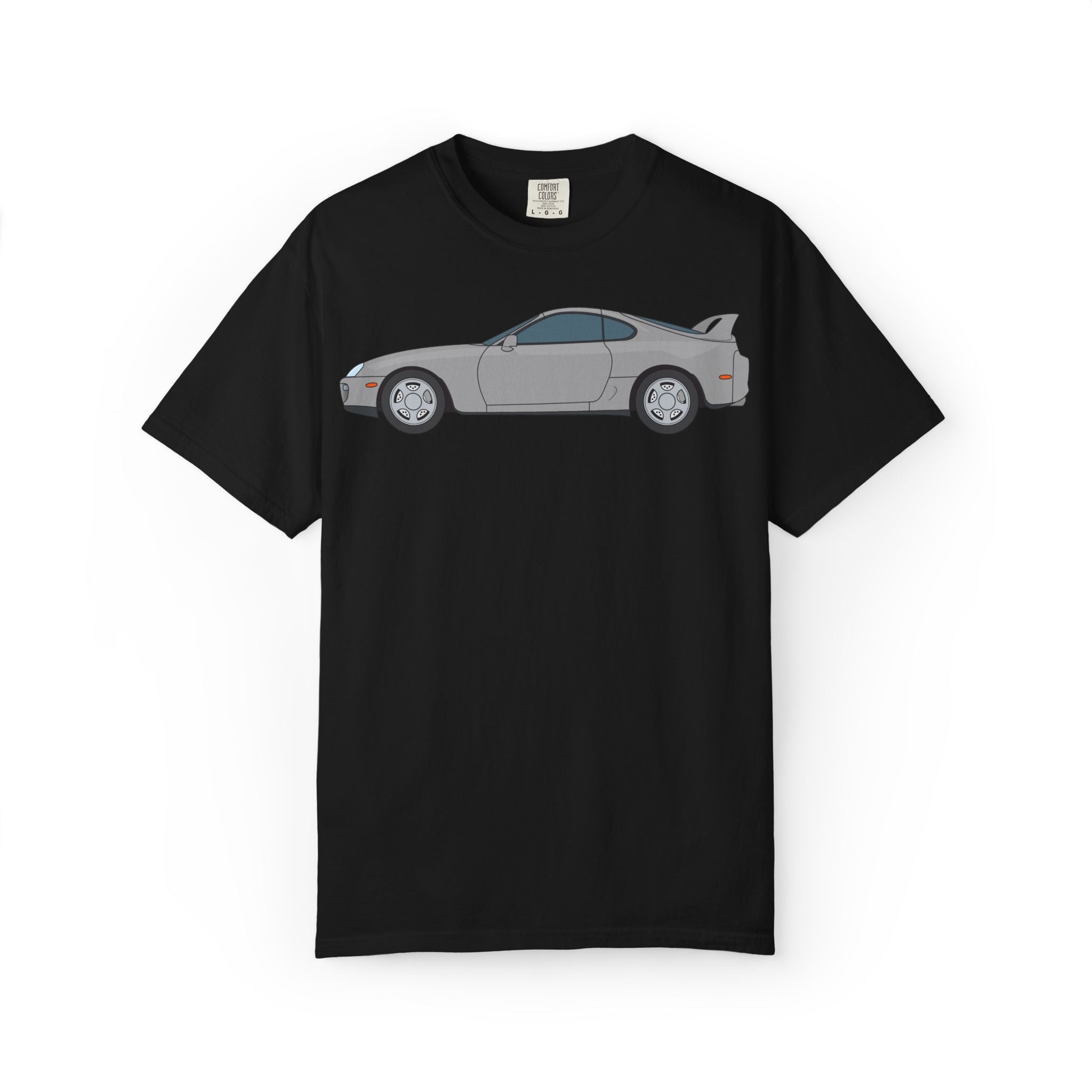 Toyota Supra MK4 Silver Metallic  — T-Shirt — Retro Car Graphic Tee