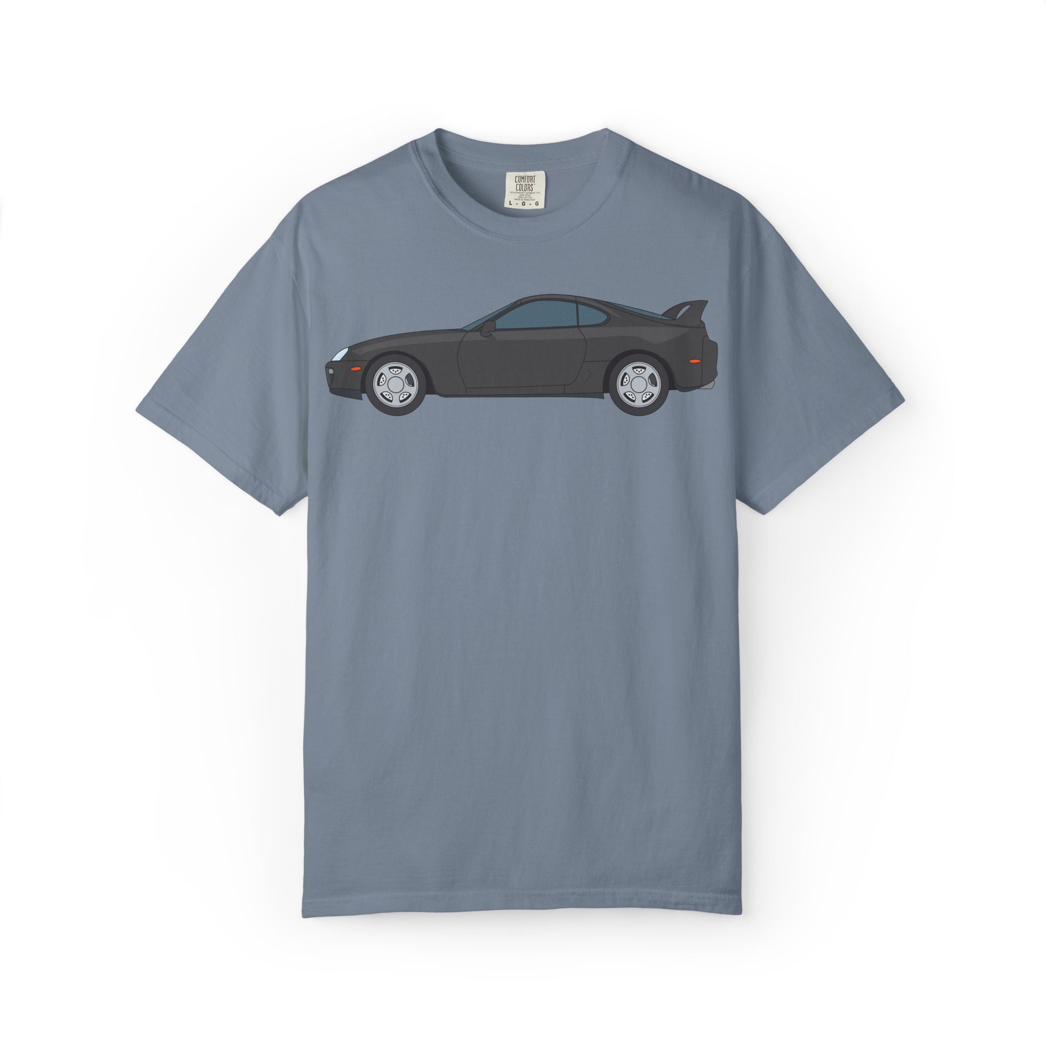 Toyota Supra MK4 Anthracite  — T-Shirt — Retro Car Graphic Tee