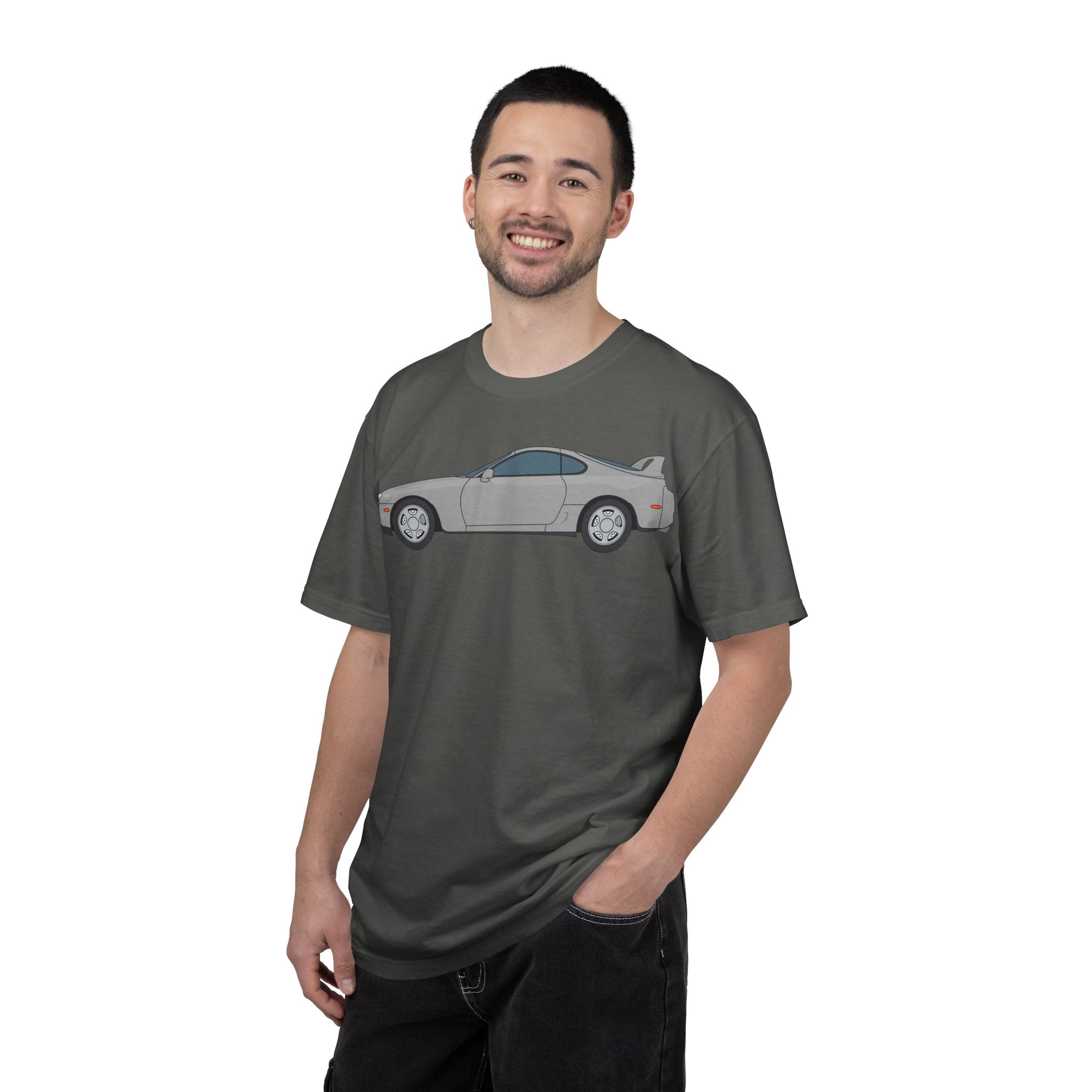 Toyota Supra MK4 Silver Metallic  — T-Shirt — Retro Car Graphic Tee