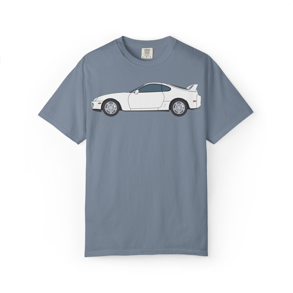 Toyota Supra MK4 Super White ll  — T-Shirt — Retro Car Graphic Tee