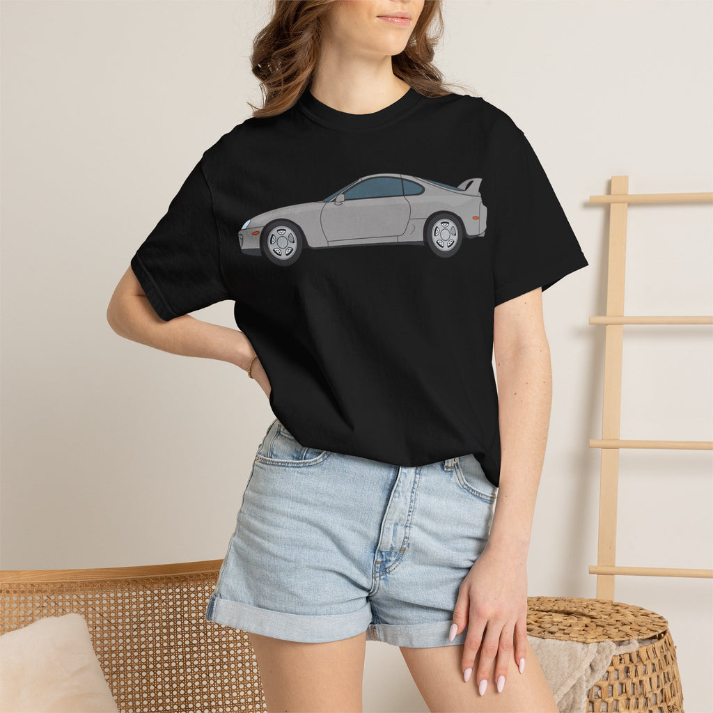 Toyota Supra MK4 Silver Metallic  — T-Shirt — Retro Car Graphic Tee