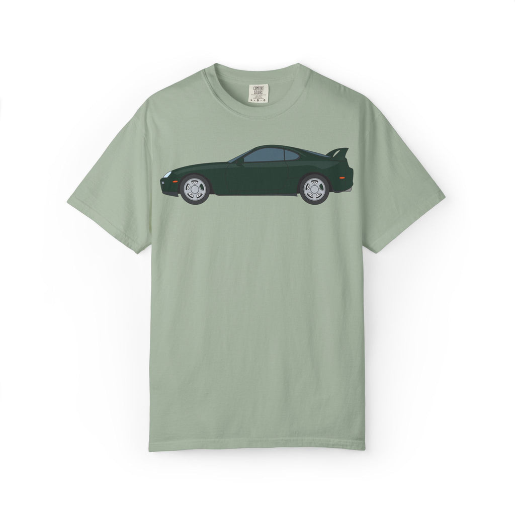 Toyota Supra MK4 Dark Green Mica  — T-Shirt — Retro Car Graphic Tee