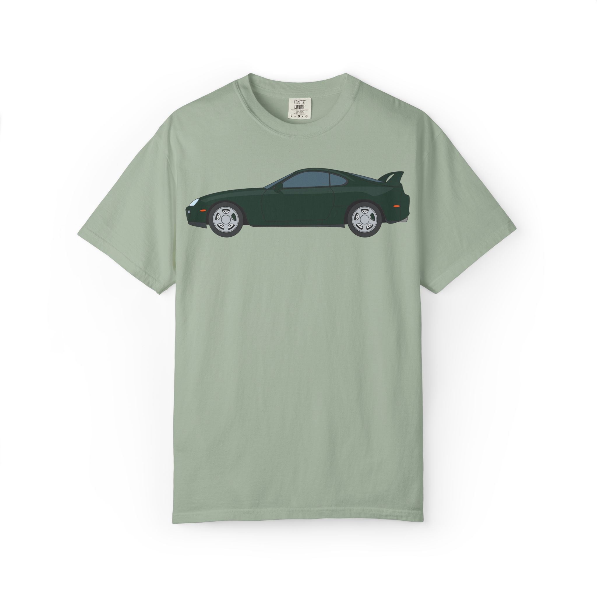 Toyota Supra MK4 Dark Green Mica  — T-Shirt — Retro Car Graphic Tee