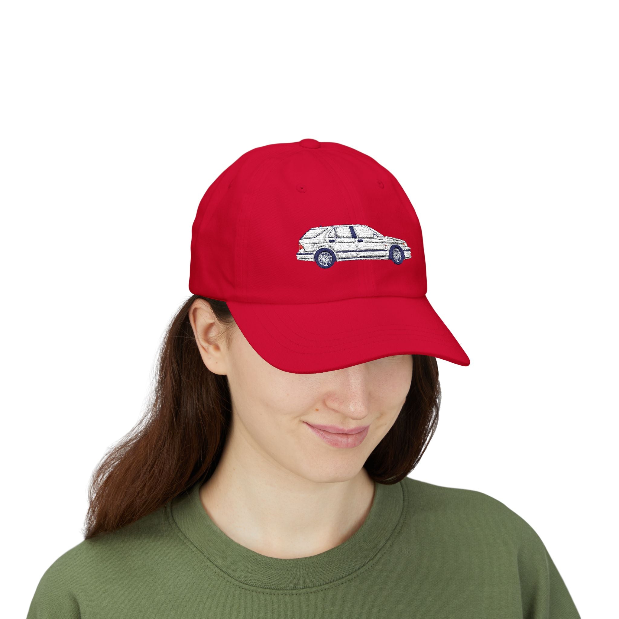 Saab 9-5 OG Aero Wagon Artic White — Car Baseball Hat — Caps